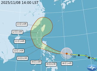 鳳凰颱風登陸點恐再往北！14縣市暴風圈侵襲率逾5成