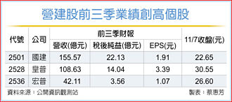 國建、皇普、宏普獲利衝 交屋潮助攻全年業績