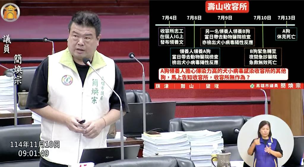 犬小病毒奪命!高雄收容犬連2死 議員怒批愛心當王八蛋
