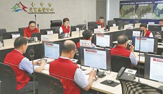 台中 防颱警戒 緊急廚餘掩埋場加固