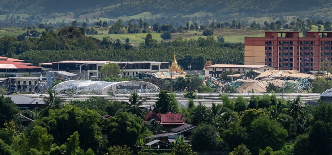 KK园区先前已有部分设施被拆。（Shutterstock/达志）

