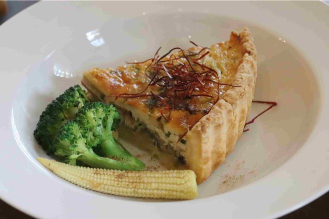 「私宅咖啡」用眷村腊肉制成的咸派也别具风味。(吕妍庭摄)