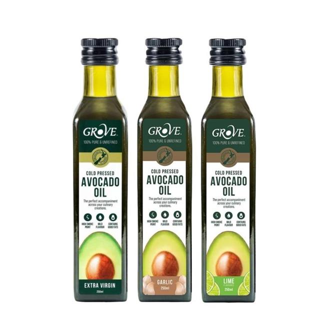 SOGOplus GROVE克羅福酪梨油風味三瓶組，原價1740元，特價1111元。（SOGO提供）