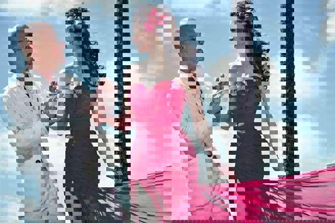 劉真、辛龍浪漫婚紗照。（圖／中時資料照）
