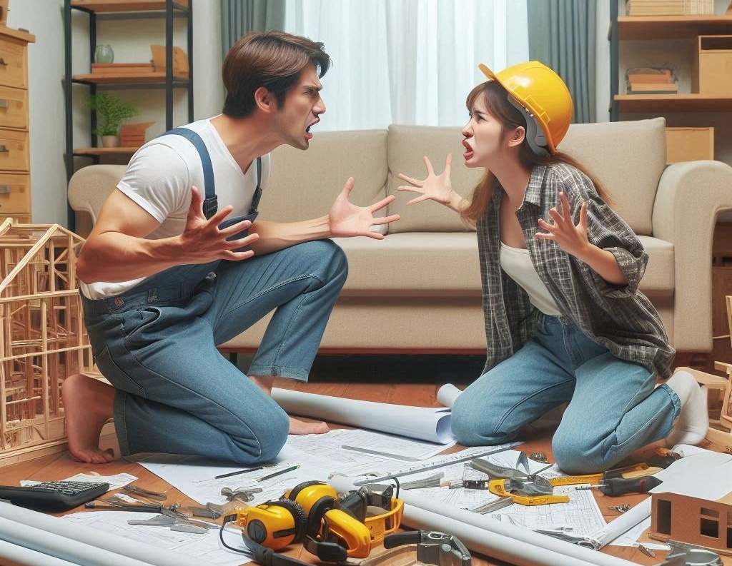 高雄一名何姓女子委託郭姓設計師進行住宅裝修工程，卻因故鬧翻，何女不滿郭男中途撤場，憤而提告求償80萬餘元。（示意圖、與本案無關／AI生成）