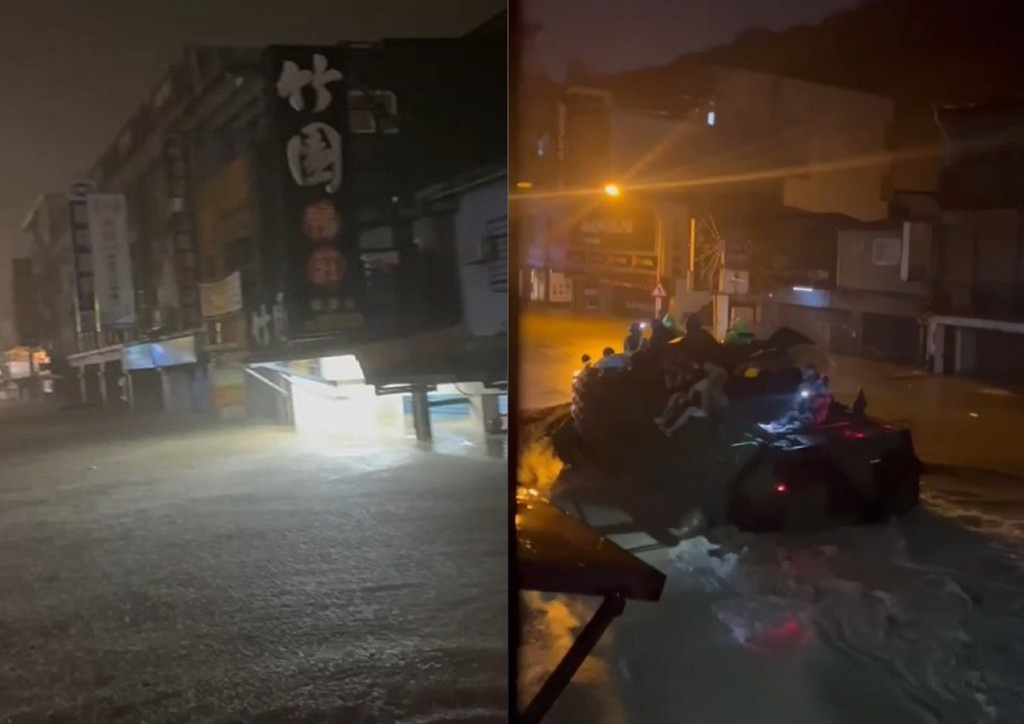 影》蘇澳淹慘!水高逼近一層樓 兩棲甲車出動搶救受困居民