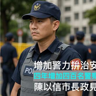 治安差  警民比落後  陳以信喊4年增400名警察  南市警局回應了
