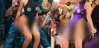 泰狂了！刺青展女选手热舞「私处大走光」　因没穿小内内遭炎上