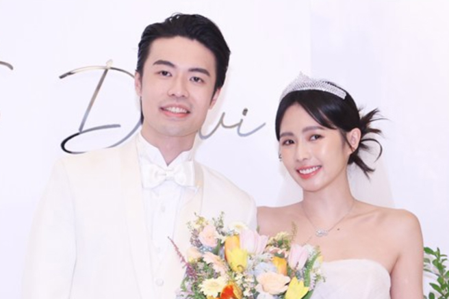 簡廷芮私下曖昧對話疑似曝光，老公賴冠儒為了顧全家庭和事業，選擇力挺到底。（圖／陳俊吉攝）