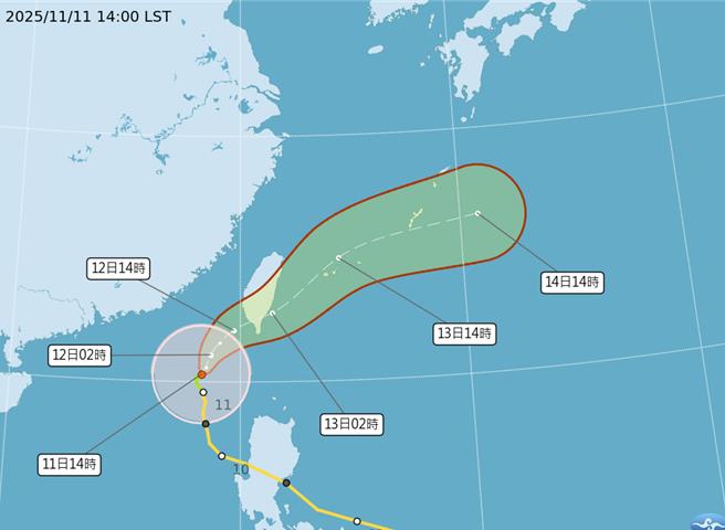 今年第26號颱風「鳳凰」持續接近台灣。（摘自氣象署官網）