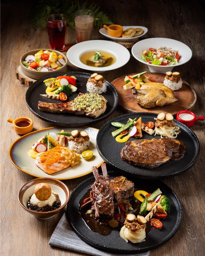 天成大飯店百合西餐廳雙11優惠，11月15日前晚餐時段排餐買一送一。（天成飯店集團提供）