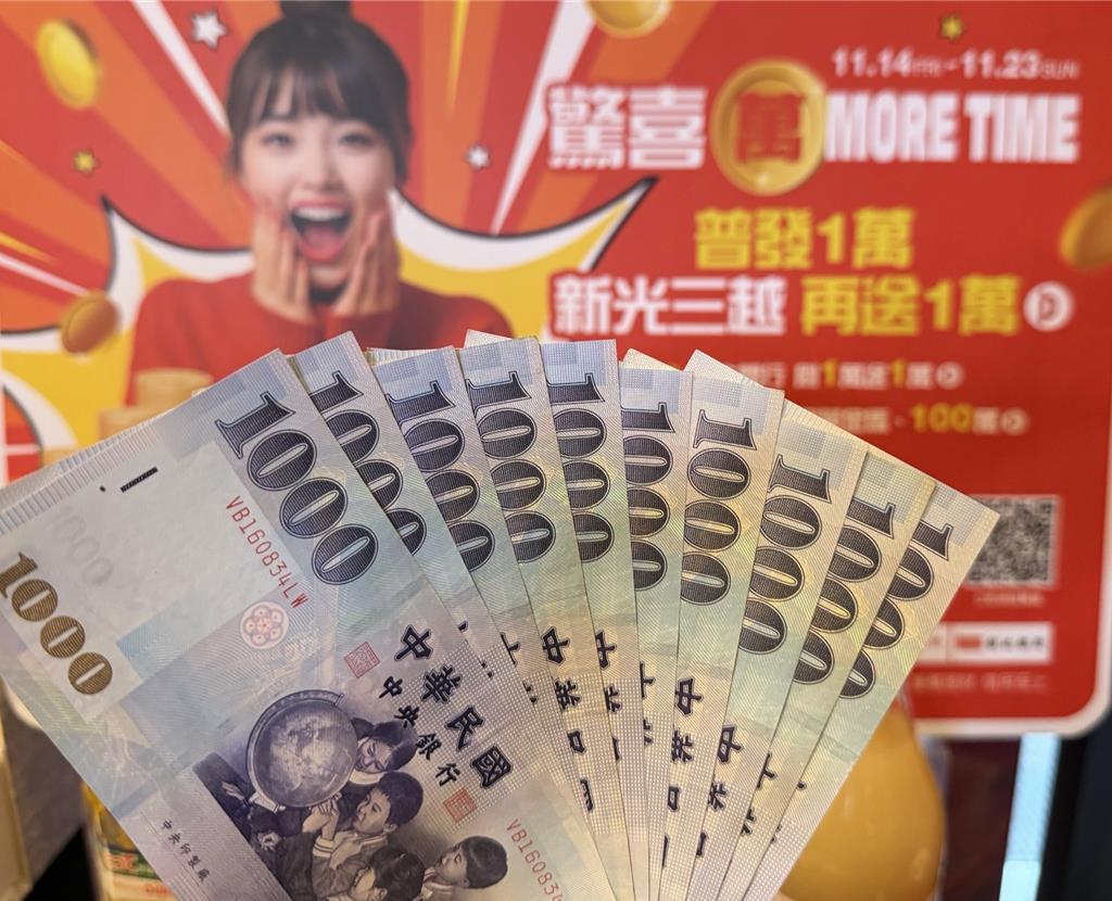 普發現金入帳,百貨周年慶放大術用起來! 新光三越加碼放大萬元送萬點。圖／新光三越提供