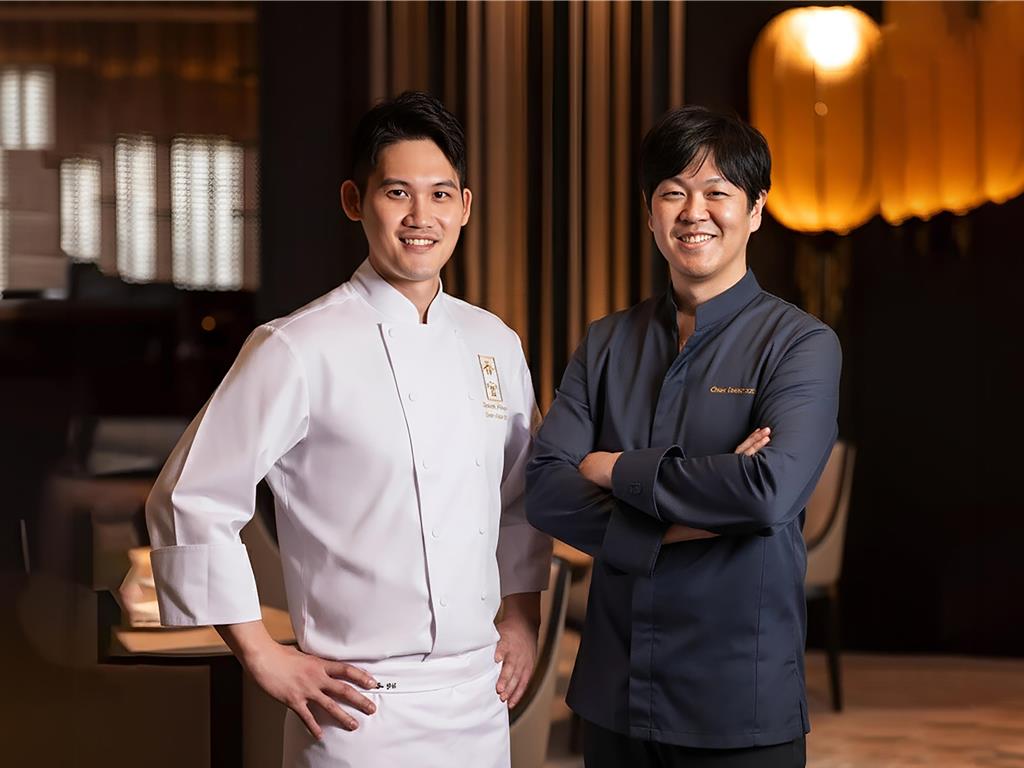 米其林一星「四川飯店」名廚陳建太郎三度來台客座,攜手「香宮」主廚廖晉輝聯手打造「川粵雙廚聯演」6道式星級饗宴,每位3580元加1成。(圖/台北遠東香格里拉)