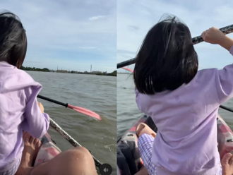 宜兰伯朗大道成「冬山大湖」 父女苦中作乐「划独木舟买早餐」