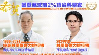 全球前2％頂尖科學家名單出爐 嘉義長庚2醫師入列
