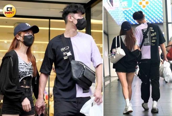 待了14小时，小俩口换了一身衣服又开车前往台北市东区，去完服饰店一下牵手一下勾手十分亲密。（图／本刊摄影组）