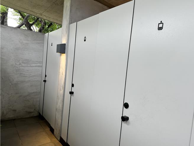 台東舊站特區廁所今天正常使用。（蔡旻妤攝）