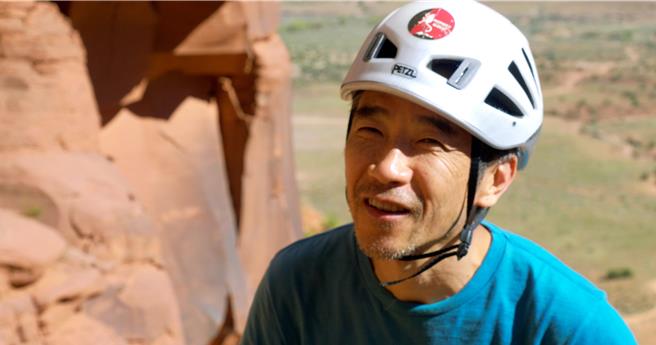 盲人攀岩家小林幸一郎因演出紀錄片《攀岳人生》聲名大噪。（海鵬提供）