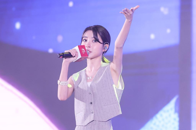 女星韓菲。（陳俊吉攝）
