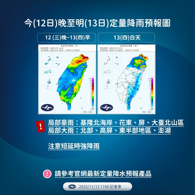 氣象署分析未來降雨趨勢。（氣象署提供）