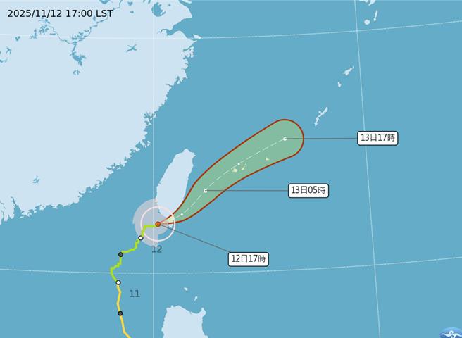 气象署指出今日晚上7时40分凤凰颱风从恒春镇登陆，后续将快速减为热带性低气压，于晚间到深夜出海。