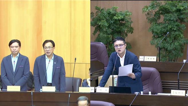 桃園市議員錢龍呼籲市府將「上南崁生活圈輕軌路線」納入第二階段捷運路網規劃。（翻攝自桃園市議會直播網）