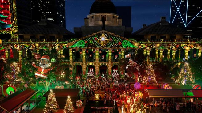 香港繽紛冬日巡禮」將於2025年11月14日至2026年1月4日舉行，將以璀璨燈飾與節慶裝置將中環化身夢幻「冬日小鎮」。(港旅局提供)    