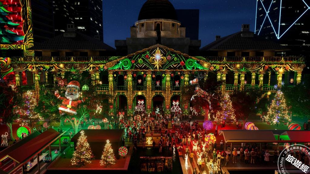 「香港繽紛冬日巡禮」將於2025年11月14日至2026年1月4日舉行,將以璀璨燈飾與節慶裝置將中環化身夢幻「冬日小鎮」。圖片:港旅局提供