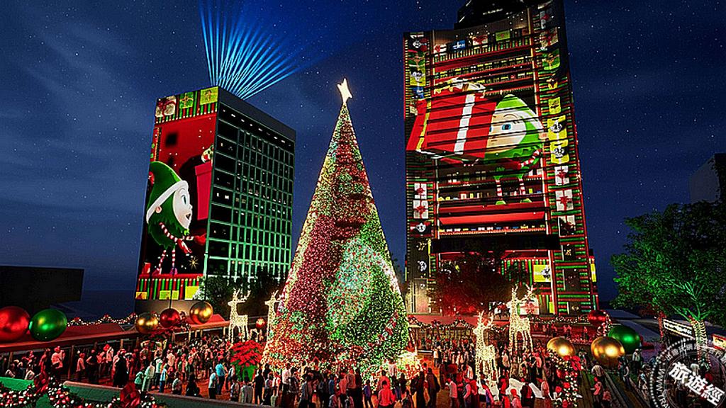 中環八幢地標首度聯手打造沉浸式「光影匯·中環」,配合跨年煙花匯演,為旅客呈獻最閃耀的冬日盛景。圖片:港旅局提供