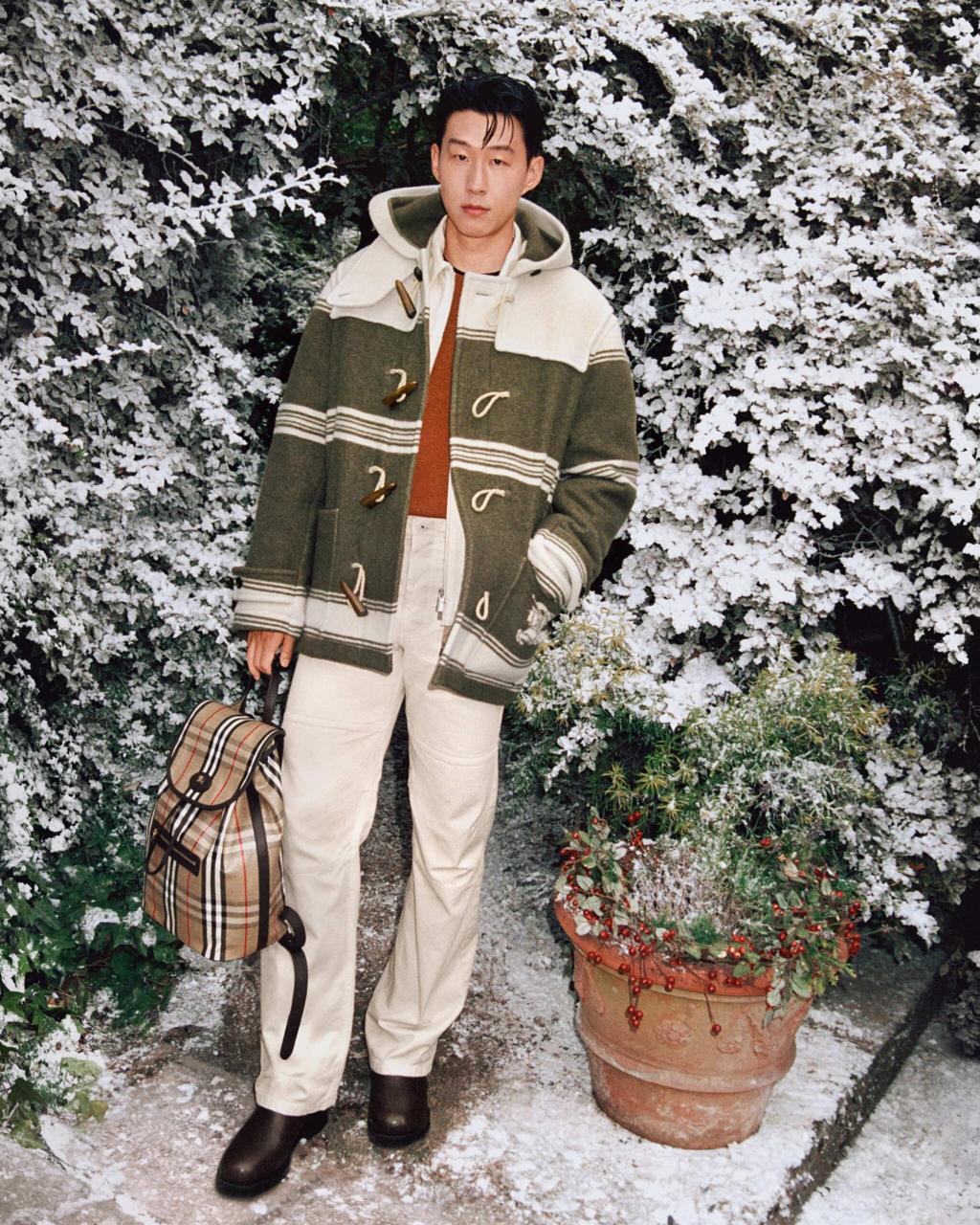 Burberry 2025奇幻佳節系列，找品牌大使孫興慜演繹。(Burberry提供）