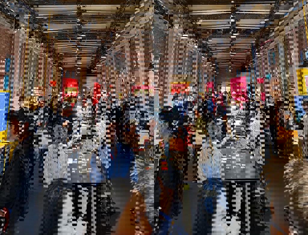 愛馬仕於台北華山展出的「匠心工坊」（黃唯淯攝）