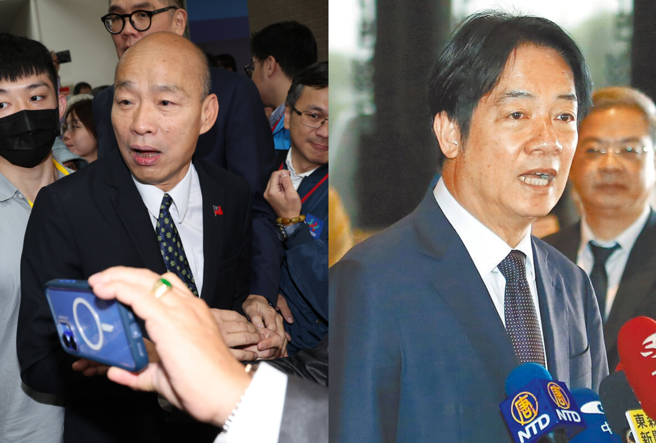 外界大讚韩国瑜(左)比赖清德(右)更有总统的格局与高度。（合成图／示意图／资料照／姚志平、赵双杰摄）
