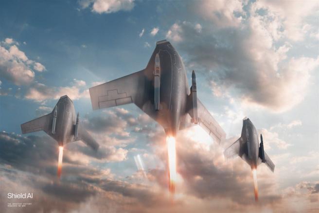 F110發動機的優異性能，將讓X-BAT擁有垂直起降能力，並能掛載各類空用彈藥。（取自Shield AI「X」帳號）