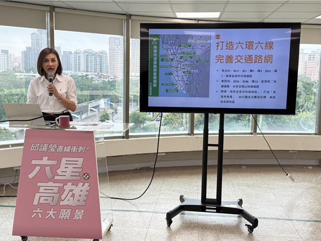 民進黨2026高雄市長初選白熱化，有意爭取提名的立委把握衝刺階段，各自出招，邱議瑩13日以「安居高雄」為題，舉辦第4場政見發表會。（洪浩軒攝）