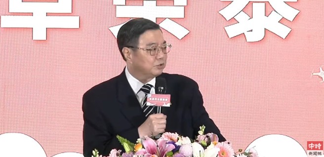 卓榮泰出席資訊科技展。（取自中時新聞網直播）