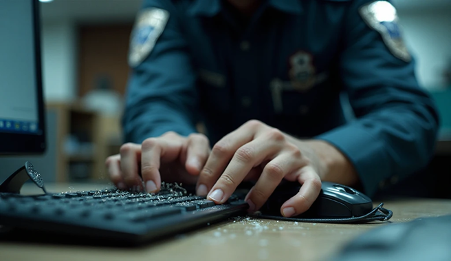 郑姓、邓姓2名员警涉嫌泄密、违反个资法，3日遭检警联手搜索办公室及住处，查扣关键事证。（示意图、与本案无关／AI生成）