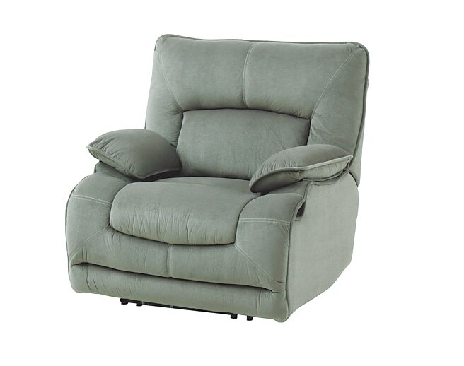 Global Mall新北中和推「NITORI HIT布質1人用電動可躺式沙發」，推薦價1萬1900元。（Global Mall提供）