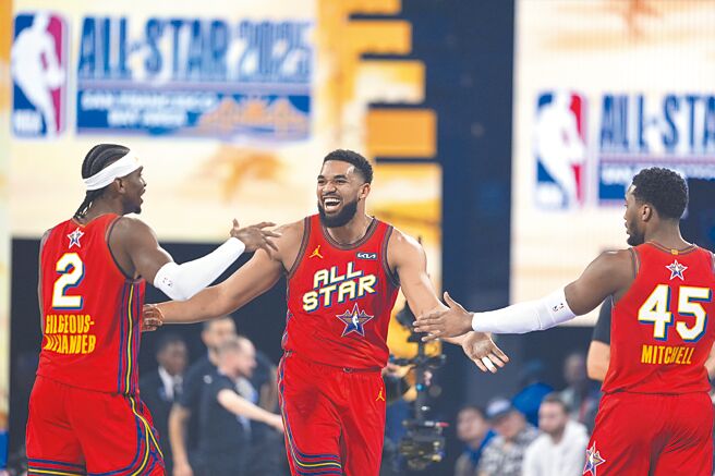 NBA明星賽明年迎來賽制重大變革，由2支美國隊與1支世界隊展開循環賽爭冠。（美聯社）