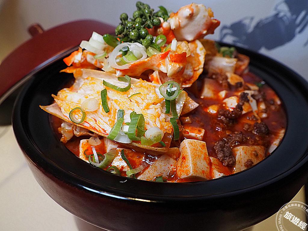 帝王蟹麻婆魚豆腐。（洪書瑱攝）