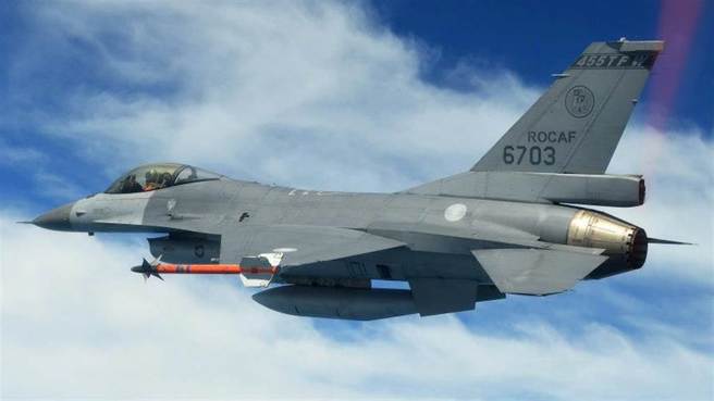 中華民國空軍F-16戰機的資料照。（國防部）