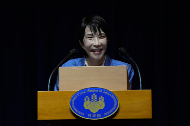 日本首相高市早苗。（圖／美聯社）