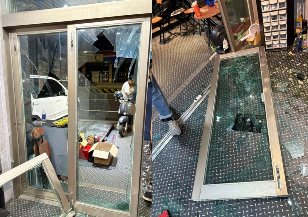 叼菸騎士衝撞機車行後逃離 因不爽「害吵架」釀店柴受傷