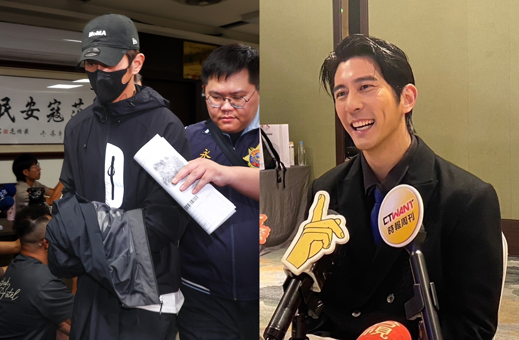 修杰楷閃兵事件後首現身 梧桐妹背後抱喊「愛你」