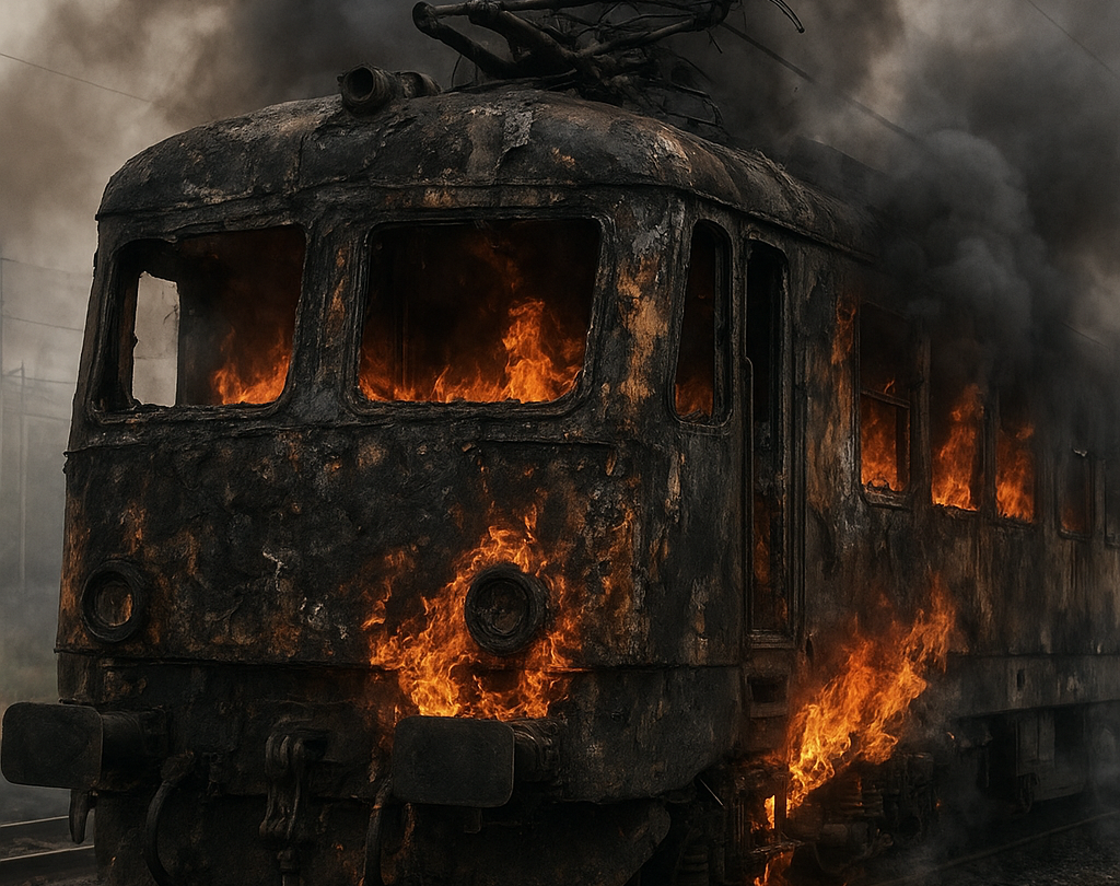 親烏游擊隊「阿特許」潛入俄羅斯  焚燒一列軍用火車頭