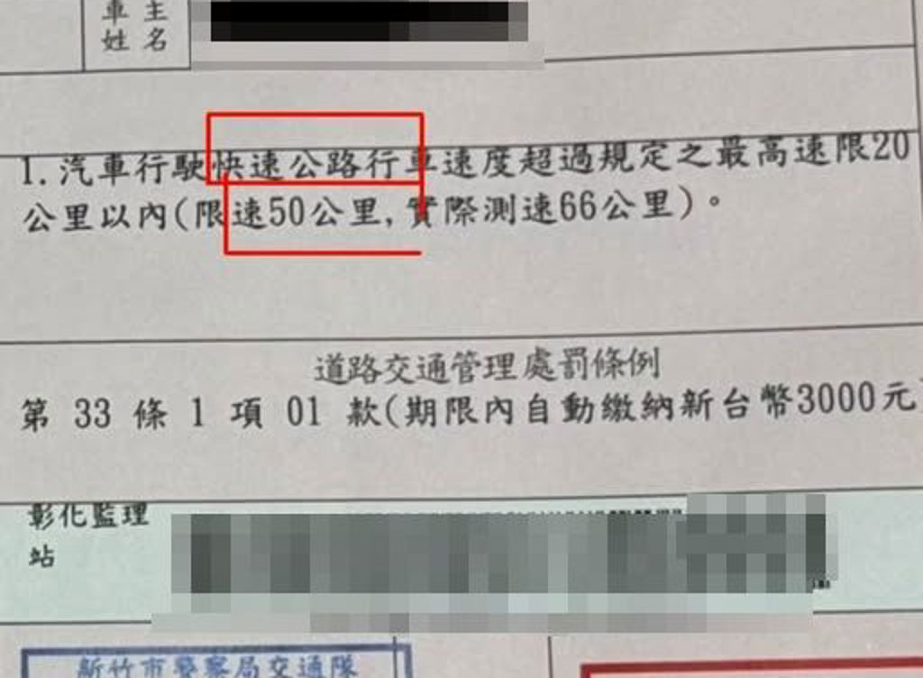 超速挨罰3000元 車主痛批:限速50憑什麼叫快速公路