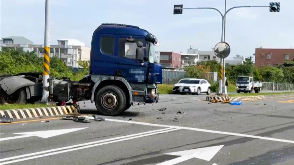 台東臨海路聯結車與轎車碰撞　3人受傷送醫