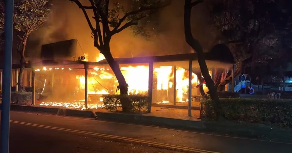 台中忠誠福德祠大火　遭烈焰吞噬全燒毀