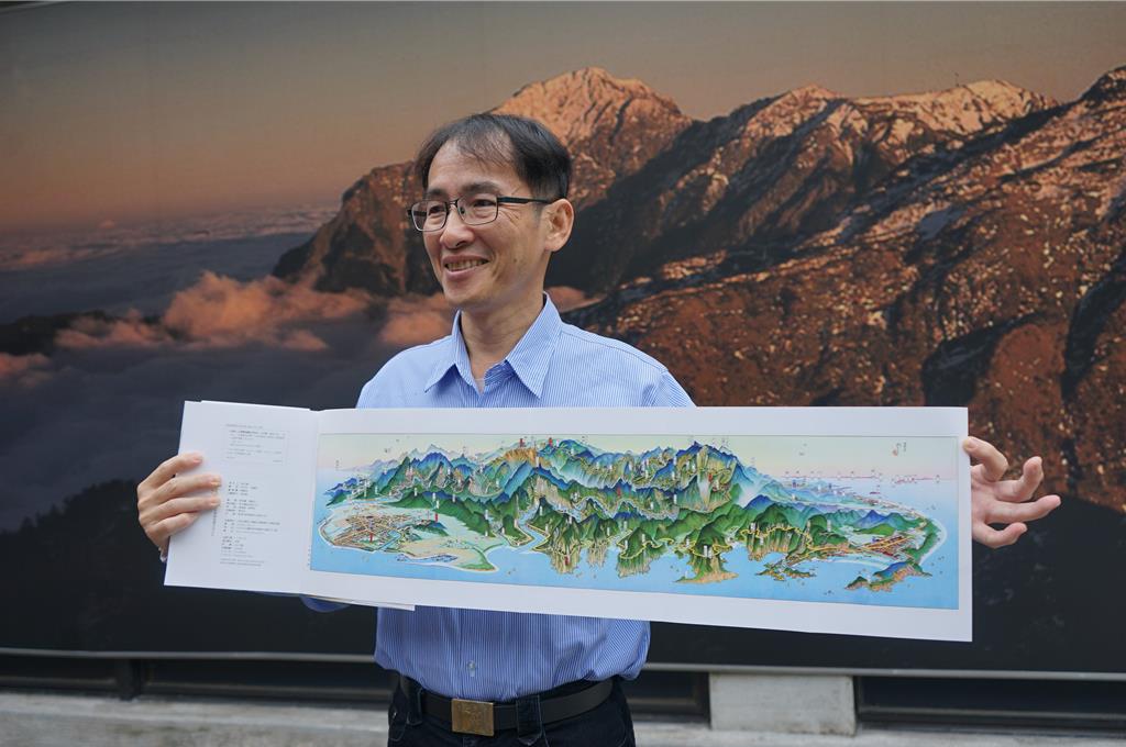 跨越四百年!太魯閣地圖史專書問世 吉田初三郎手繪鳥瞰圖成亮點