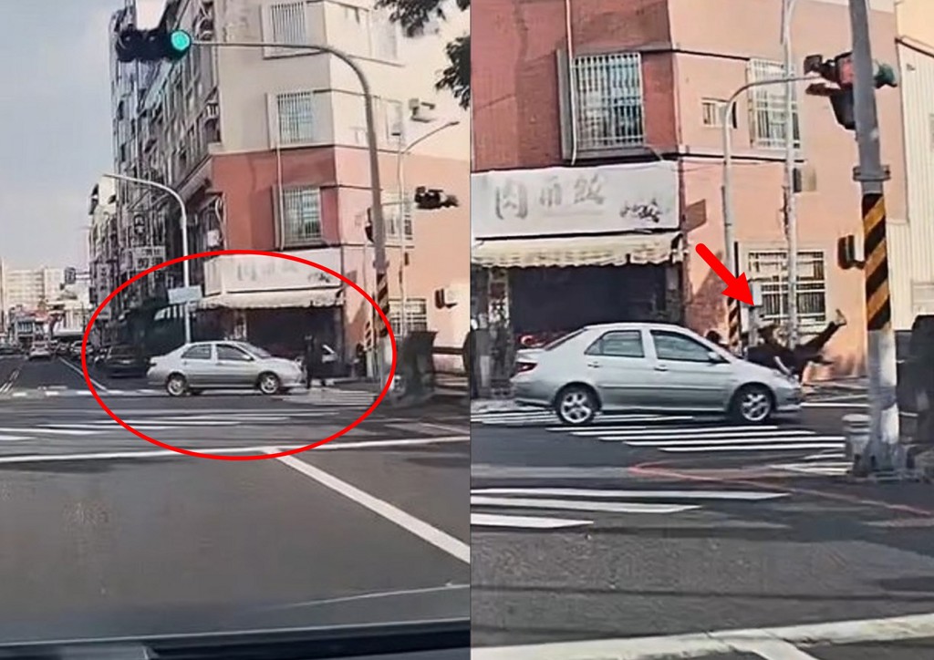 轎車切西瓜轉彎撞飛學生 網怒罵:還沒睡醒嗎?