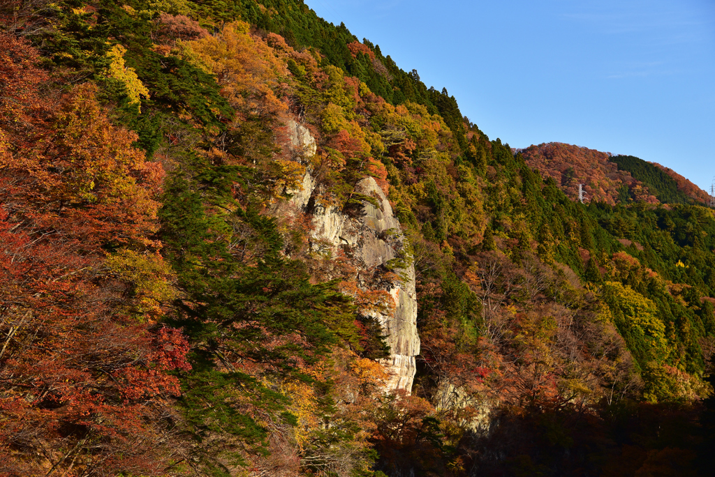 爬上楯岩頂端的展望台，可登頂遠眺鬼怒川溫泉區的街景。(東尼叔 攝)